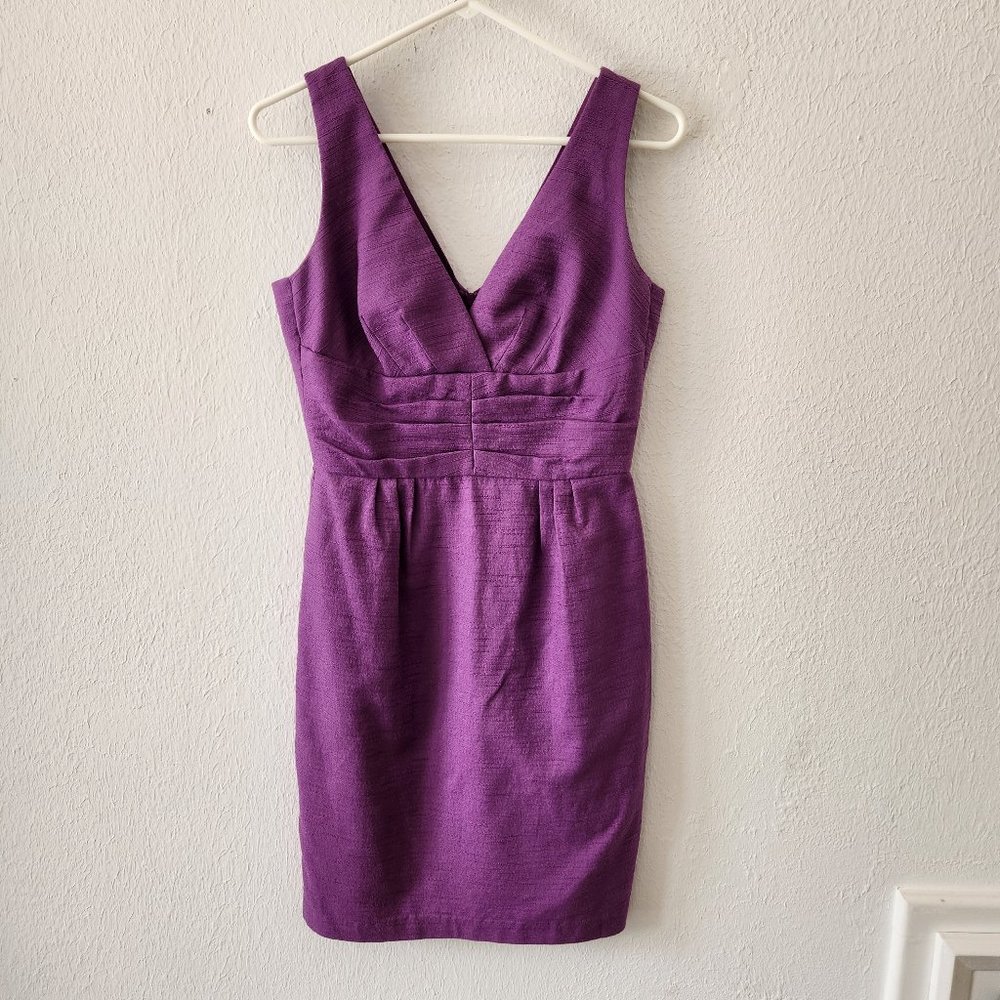 Trina Turk Sheath Dress Womens 6 Purple Sleeveless Lined Knee Length NWOT